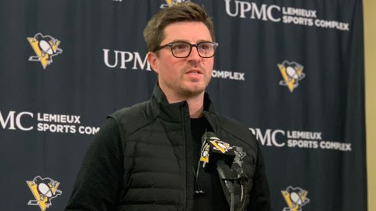 Dubas expresses confidence in Sullivan, Penguins' coaching staff taken in Cranberry, Pa. (Penguins)